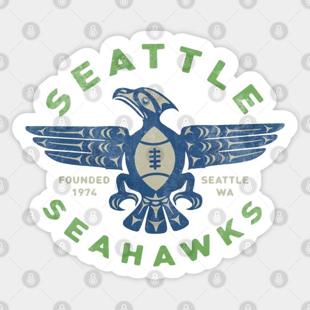 Native Seattle Seahawks by Buck Tee Originals Sticker by Buck Tee